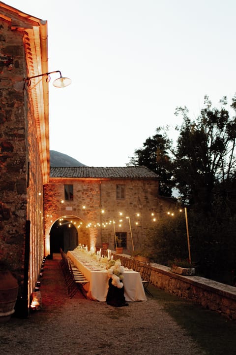 Outdoor wedding area