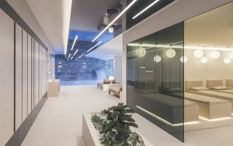 Sauna, steam room, body treatments, hot stone massages, sports massages