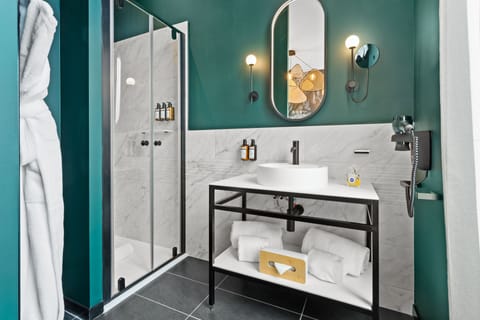 VOGUE | Bathroom | Shower, rainfall showerhead, free toiletries, hair dryer