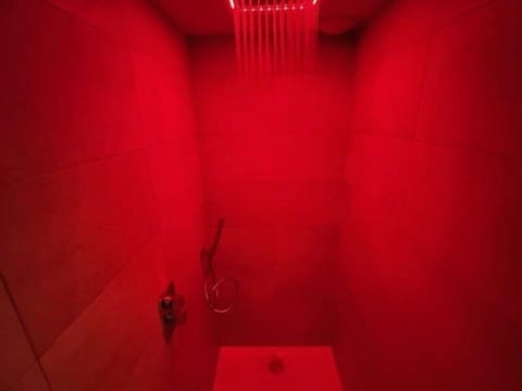 Luxury Loft | Bathroom | Hair dryer, bathrobes