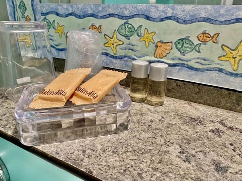 Free toiletries, hair dryer