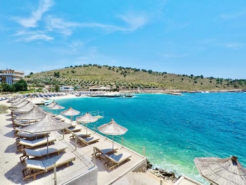 Private beach, white sand