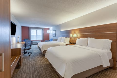 In-room safe, desk, iron/ironing board, cribs (free)
