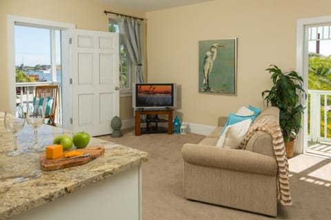 40-inch flat-screen TV with cable channels, TV