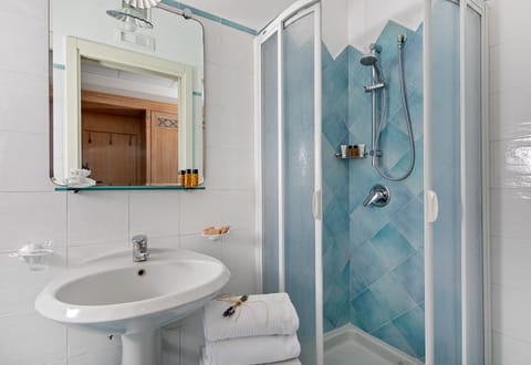 Shower, free toiletries, hair dryer, bidet