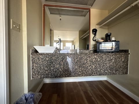 Room, 2 Queen Beds, Non Smoking | Bathroom | Hair dryer, towels, soap, shampoo