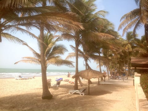 On the beach, beach bar