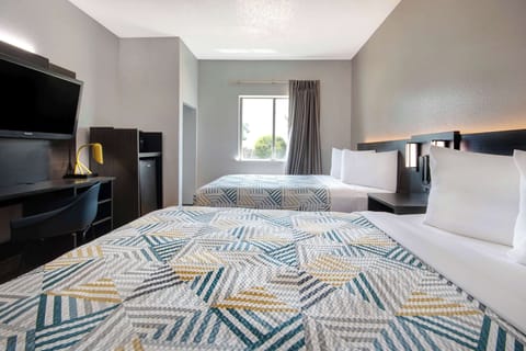 Desk, laptop workspace, free WiFi, bed sheets
