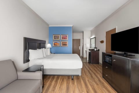 Desk, blackout drapes, iron/ironing board, free cribs/infant beds