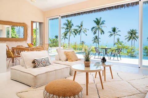 Exclusive Villa, Patio, Ocean View | Living area | Flat-screen TV
