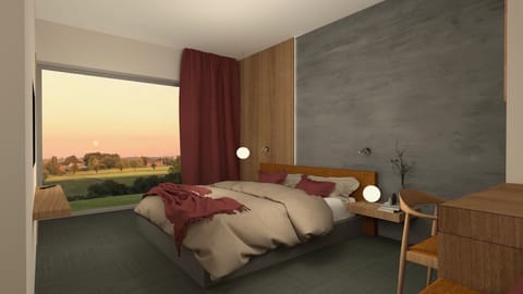 Double Room, Balcony, Garden View | In-room safe, desk, blackout drapes, soundproofing