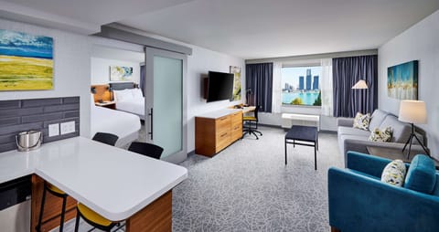 Suite, 2 Queen Beds (Water View, 2 Rooms) | Down comforters, pillowtop beds, in-room safe, desk