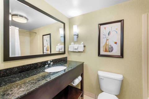 Premium bedding, desk, blackout drapes, iron/ironing board