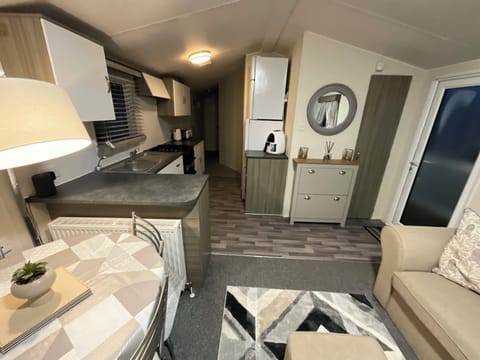 Cabin | Living area | TV, fireplace