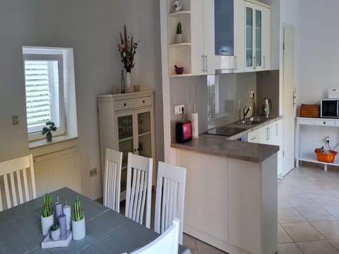 House (Three Bedroom Holiday Home with Swimm) | Private kitchen | Fridge