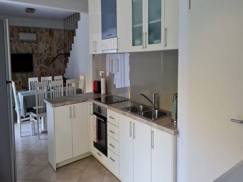 House (Three Bedroom Holiday Home with Swimm) | Private kitchen | Fridge