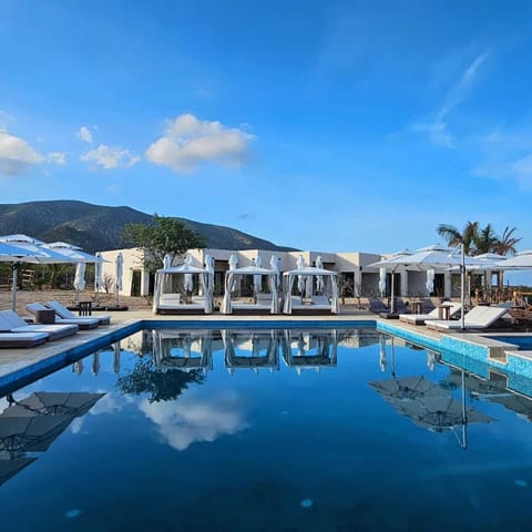 Outdoor pool, open 9:00 AM to 6:00 PM, pool umbrellas, sun loungers