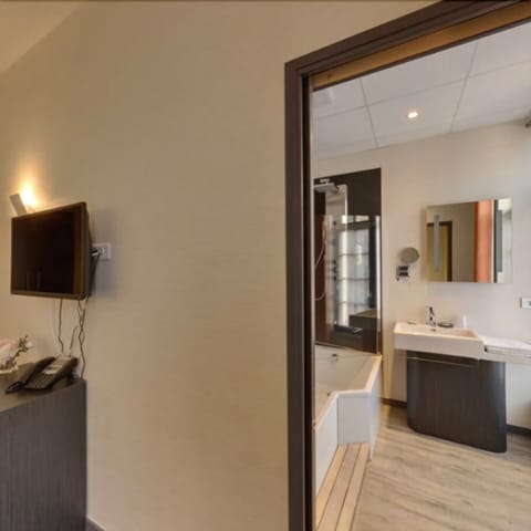 Executive Double Room (Room Service) | Bathroom | Free toiletries, hair dryer, towels