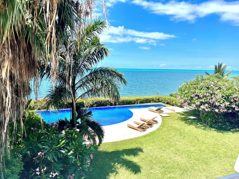Outdoor pool, a heated pool, pool umbrellas, sun loungers