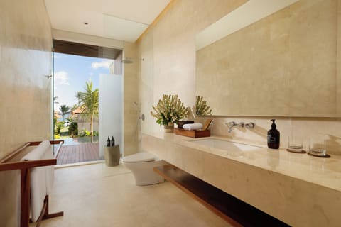 Villa, 1 Bedroom, Private Pool, Pool View | Bathroom | Separate tub and shower, deep soaking tub, free toiletries, hair dryer