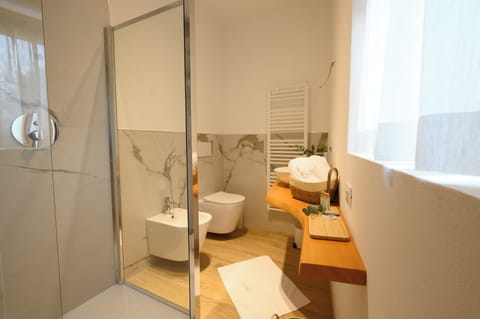 Classic Double Room | Bathroom | Hair dryer, slippers, towels, soap