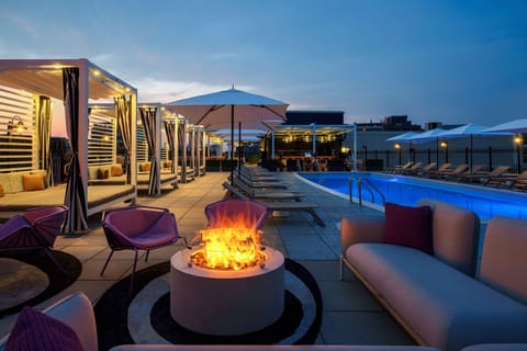 Seasonal outdoor pool, open 8:00 AM to 8:00 PM, cabanas (surcharge)