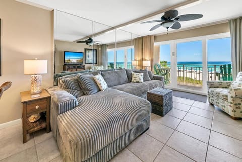Condo, Multiple Beds (Dunes of Panama 205D) | Living area | TV