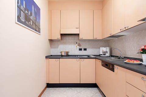 Apartment | Private kitchen | Full-size fridge, microwave, stovetop, dishwasher