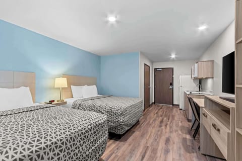 Suite, 2 Queen Beds, Non Smoking | Desk, laptop workspace, free WiFi, bed sheets