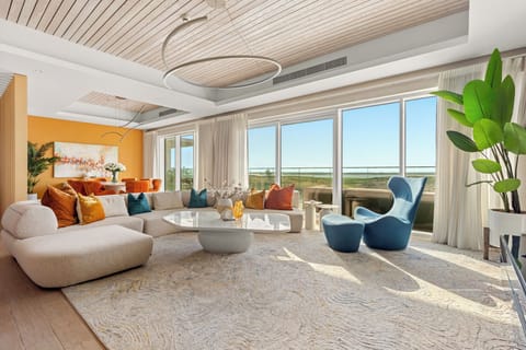 Superior Townhome | Living area | 50-inch Smart TV with digital channels