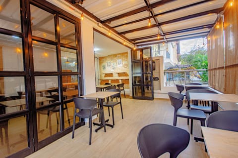 Outdoor banquet area