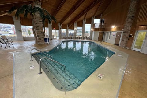 Indoor pool, open 9:00 AM to 10 PM, sun loungers