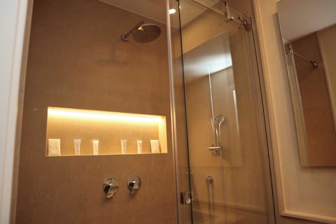 Premium Room | Bathroom | Shower, rainfall showerhead, designer toiletries, hair dryer