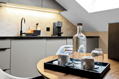 Superior Double Room | Private kitchenette | Espresso maker, electric kettle, highchair