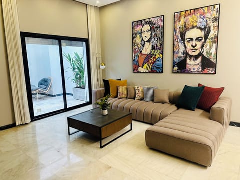 Luxury Apartment | Living area | 60-inch LED TV with satellite channels, Netflix, streaming services