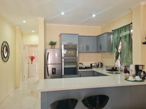 Apartment | Private kitchen | Fridge, microwave, oven, stovetop