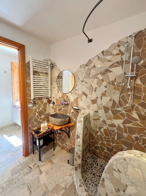 Double Room | Bathroom | Shower, hair dryer, towels, soap