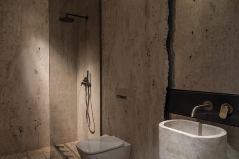 Executive Suite | Bathroom | Shower, rainfall showerhead, free toiletries, hair dryer