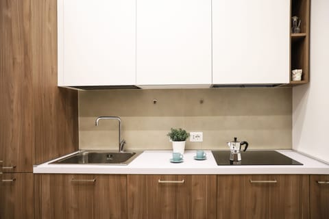 Apartment, Bay View | Private kitchen | Fridge, microwave, oven, stovetop