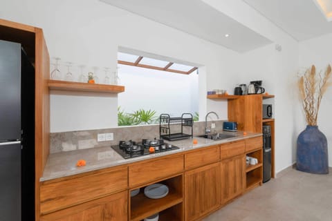 Basic Villa | Private kitchen | Fridge, microwave, stovetop, electric kettle