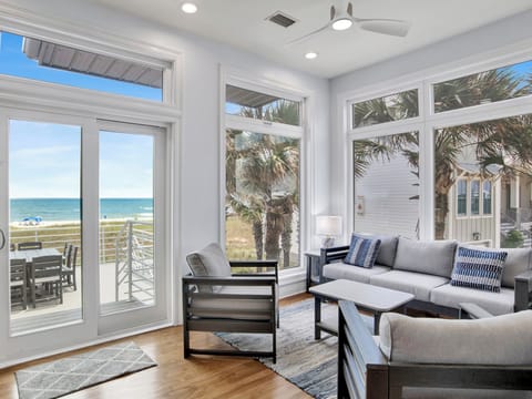 House, Multiple Beds, Patio, Ocean View | Living area | 42-inch flat-screen TV with digital channels