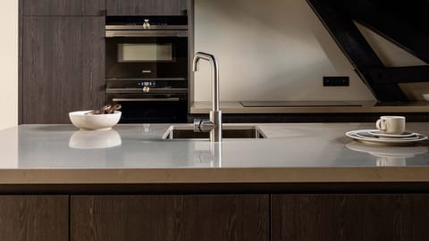 Penthouse | Private kitchen | Fridge, microwave, oven, stovetop