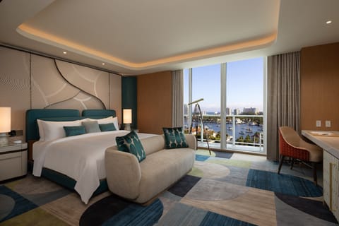 Frette Italian sheets, premium bedding, in-room safe