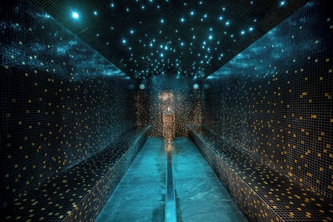 Sauna, hot tub, steam room, massages