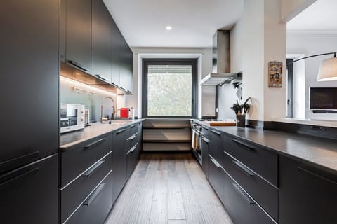 Apartment, 1 Bedroom, Non Smoking, City View | Private kitchen | Fridge, microwave, oven, stovetop