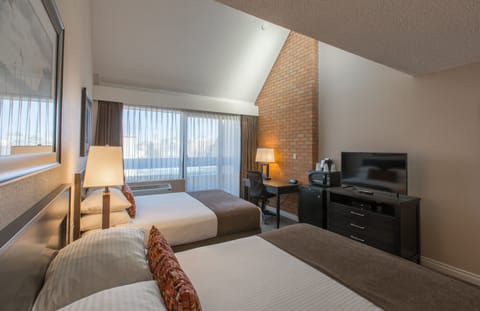 Standard Room, 2 Queen Beds | In-room safe, desk, blackout drapes, iron/ironing board