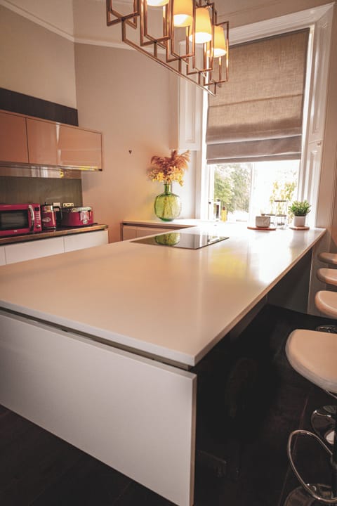 Apartment | Private kitchen | Fridge, microwave, oven, stovetop