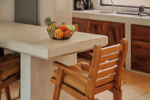 Mini-fridge, microwave, espresso maker, cookware/dishes/utensils