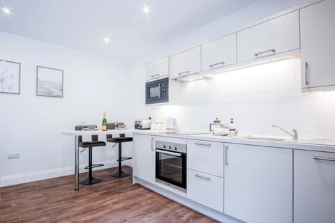 Microwave, oven, stovetop, electric kettle