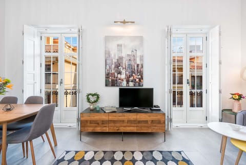 50-inch TV with cable channels